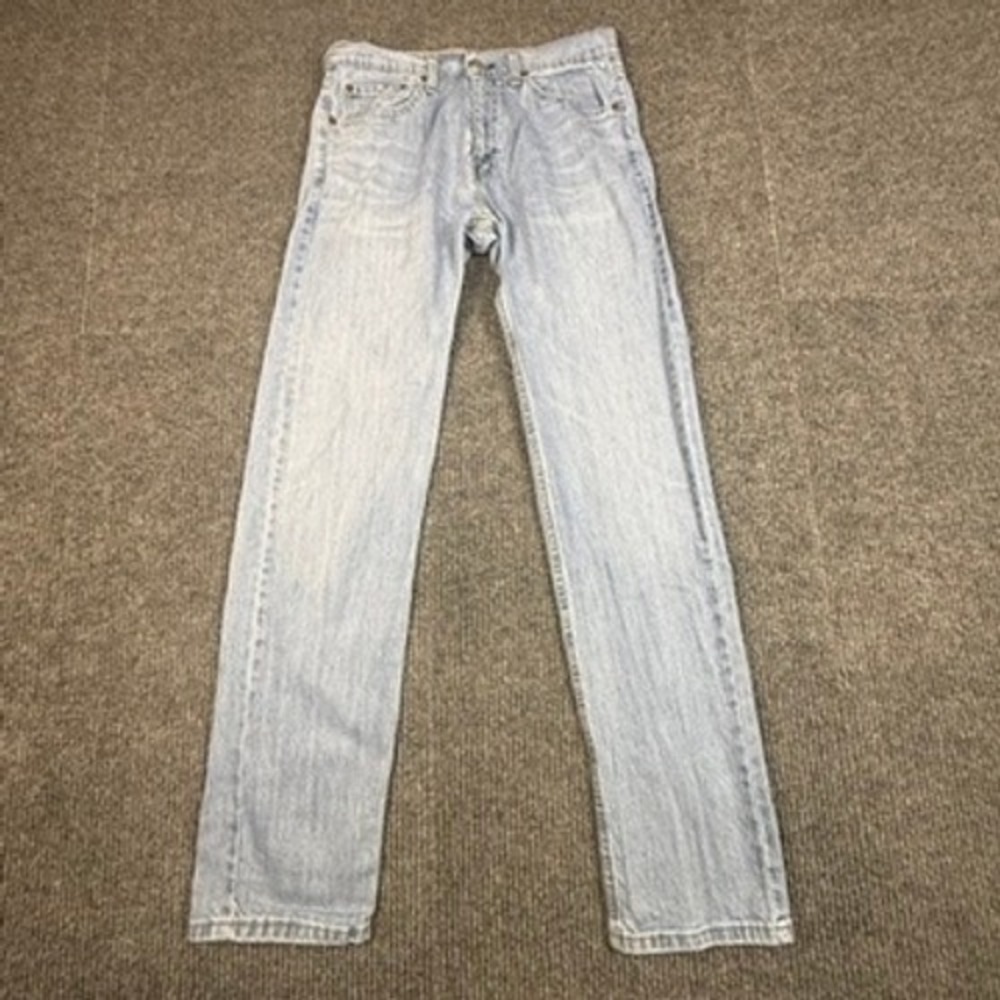 Levis 505 Regular Fit Straight Leg Light Wash Jeans 32x34 00505-2218